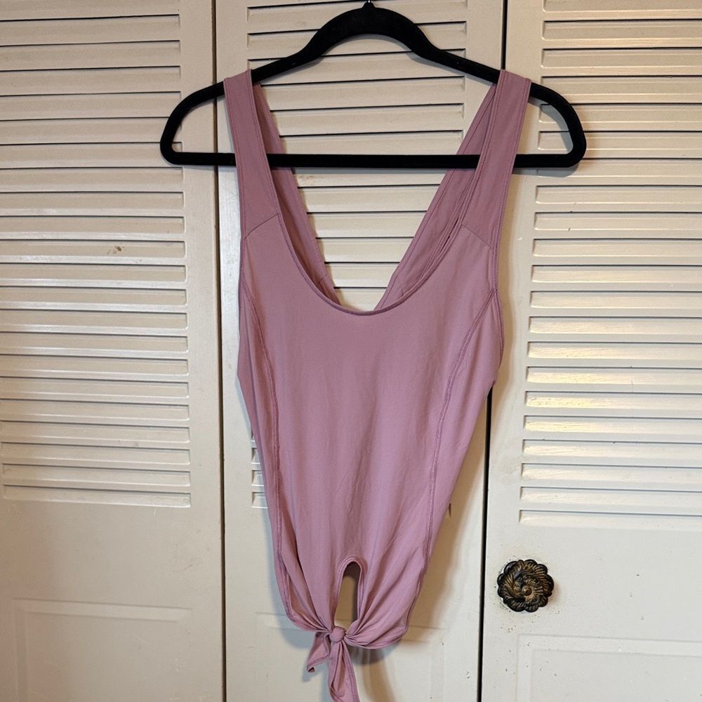 Lululemon Align Bodysuit in a pink/dusty‎ rose color